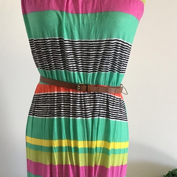 Colorful Stripped Summer Dress - Picture 6 of 6